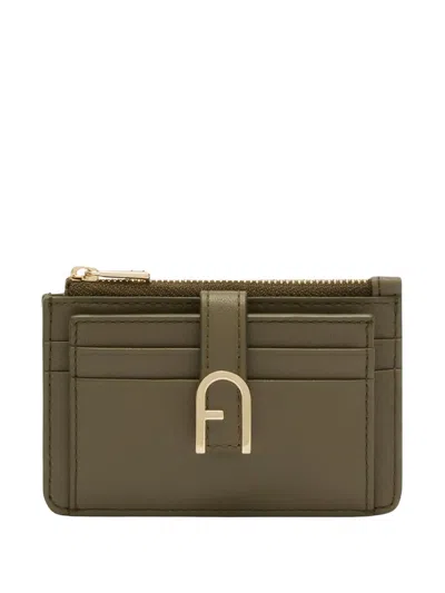 Furla Leather Wallet In Green