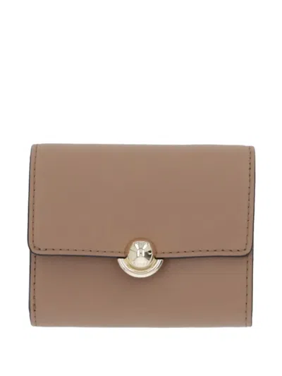Furla Leather Wallet In Neutral