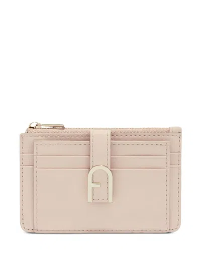 Furla Leather Wallet In Neutral