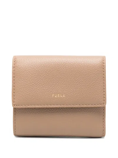 Furla Leather Wallet In Neutrals