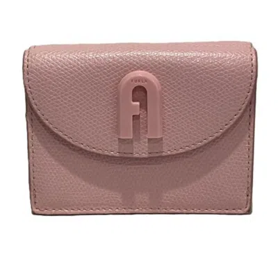 Pre-owned Furla Leather Wallet (tri-fold) () In Pink