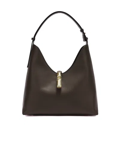 Furla Letter Logo Handbag In Black