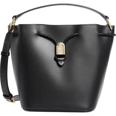 Furla Levante Drawstring Tote Bag In Nero