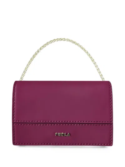 Furla Lia S Chain-link Card Case In Purple