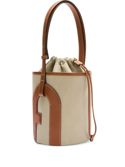 Furla Lido Bucket Bag In Neutrals