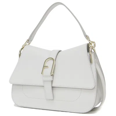 Pre-owned Furla Light Gray Leather Handbag Shoulder Bag ()