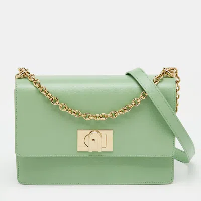 Pre-owned Furla Light Green Leather Small 1927 Crossbody Bag