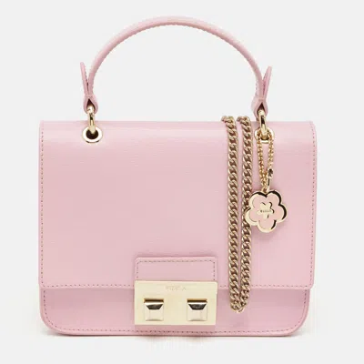 Pre-owned Furla Light Pink Leather Bella Top Handle Bag