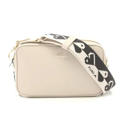 Furla Lilli Xl Leather Shoulder Bag In Sand
