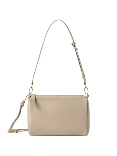 Furla Linen Beige Leather Bag