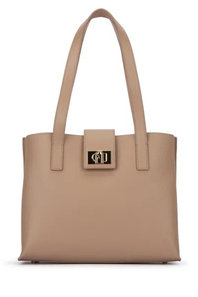 Furla Logo In Beige