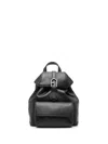 Furla Logo-buckle Leather Backpack In Black