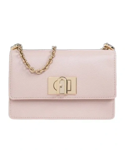 Furla 1927 Mini Leather Shoulder Bag Color Azalea In Pink