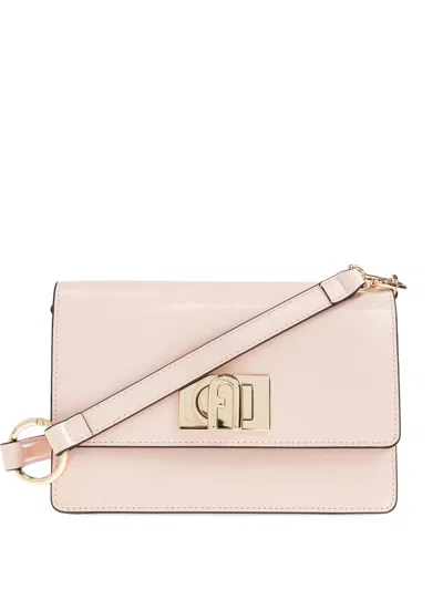 Furla Logo Clasp Shoulder Bag In Pink