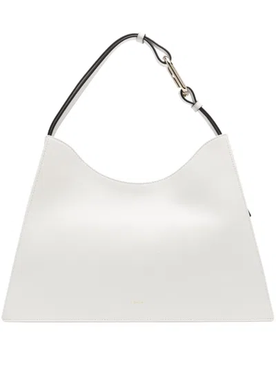 Furla Logo-debossed Shoulder Bag In Neutrals