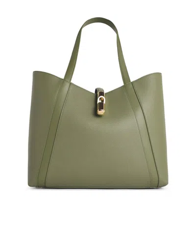 Furla Logo Detail Shoulder Bag In Green