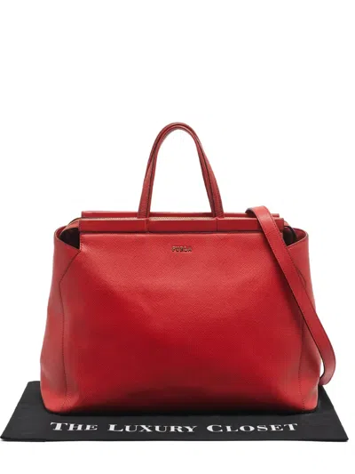 Pre-owned Furla Logo-detail Tote Bag In Red
