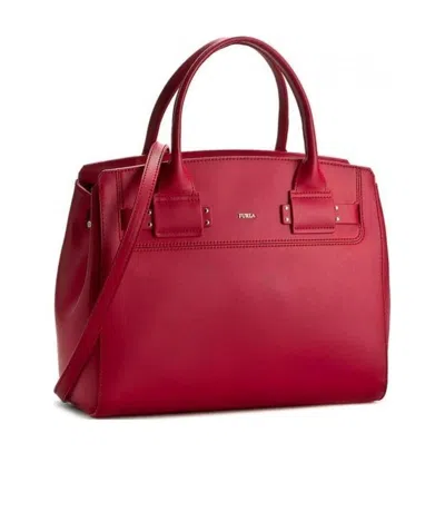 Furla Logo Details Handbag In Red
