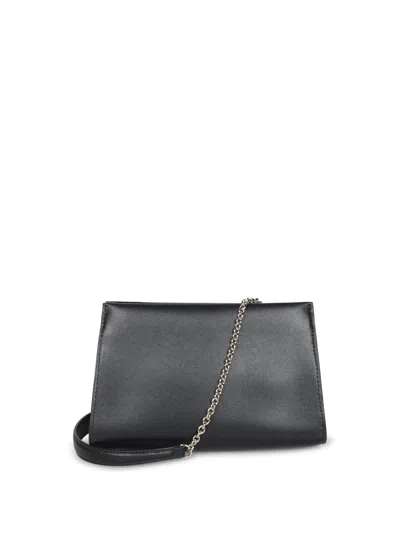 Furla Logo Embossed Shoulder Bag In Black