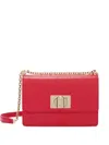 Furla Logo-engraved Chain Shoulder Bag In Red
