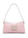 Furla Logo-engraved Leather Shoulder Bag In Pink