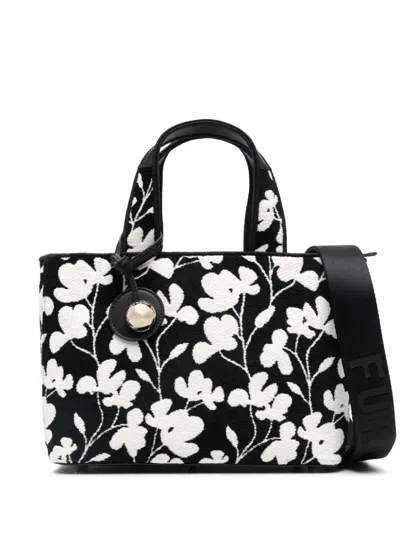 Furla Logo-engraved Tote Bag In Black
