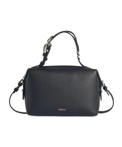 Furla Logo Handbag In Black