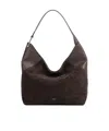 Furla Logo Lettering Large Hobo Shoulder Bag In Brown