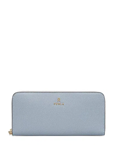Furla Logo-lettering Wallet In Blue