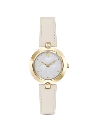 Furla Logo Links 34mm Watch In White