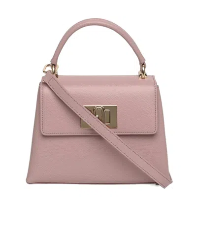 Furla Logo Mini Shoulder Bag In Nude