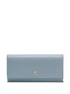 Furla Logo-plaque Leather Wallet In Blue