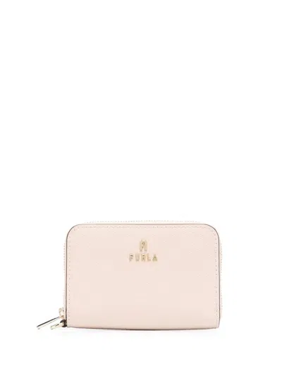 Furla Logo-plaque Leather Wallet In Neutrals