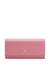 Furla Logo-plaque Leather Wallet In Pink