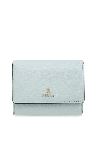 Furla Medium Camelia Leather Cardholder In Blue