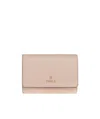 Furla Logo Plaque Snapped Wallet In Nude