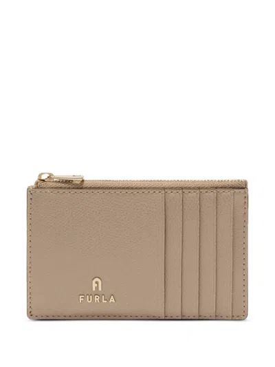 Furla Logo-plaque Wallet In Neutrals