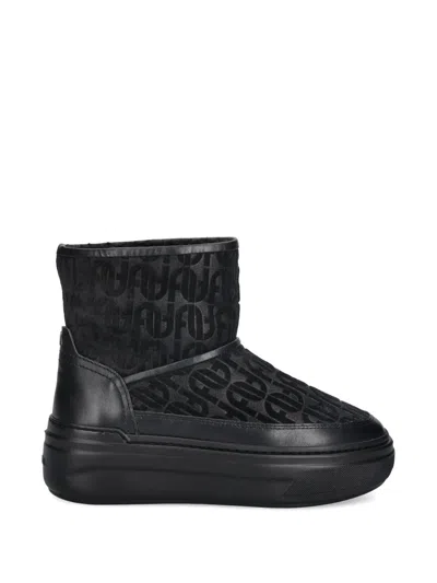 Furla Logo-print Boots In Black