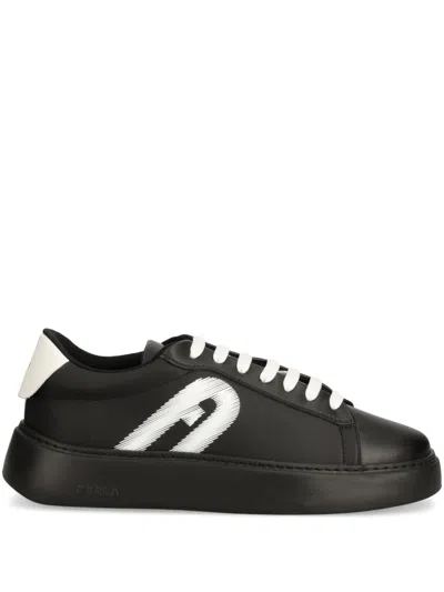 Furla Logo-print Trainers In Black