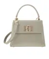 Furla 1927 Mini Top Handle Leather Satchel In Neutral