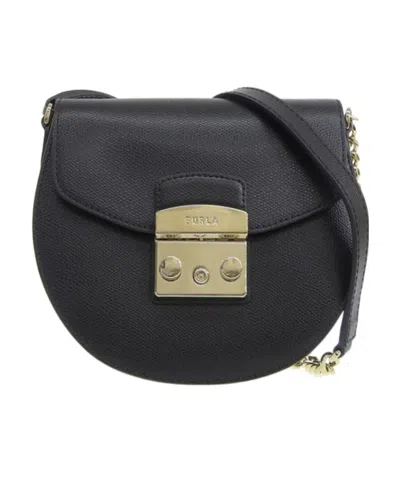 Furla Logo Shoulder Bag In Black