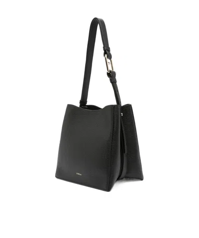 Furla Logo Shoulder Bag In Black