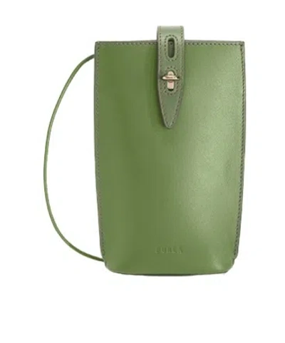 Furla Logo Shoulder Bag In Green
