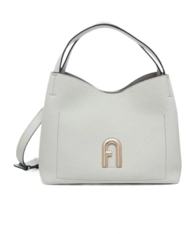Furla Logo Shoulder Bag In White