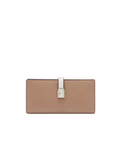 Furla Logo Wallet In Brown