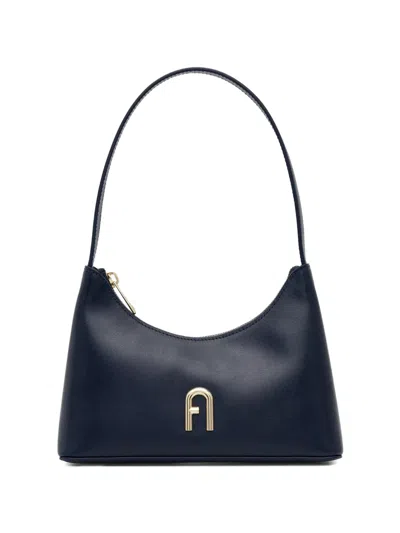 Furla Logo Zipped Tote Bag In Blue