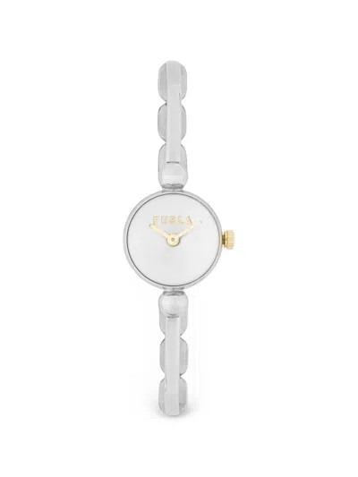 Furla Logo-appliqué 20mm Watch In Metallic