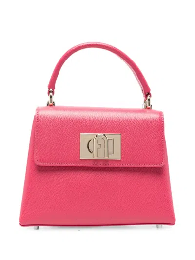 Furla Logo-clasp Tote Bag In Pink