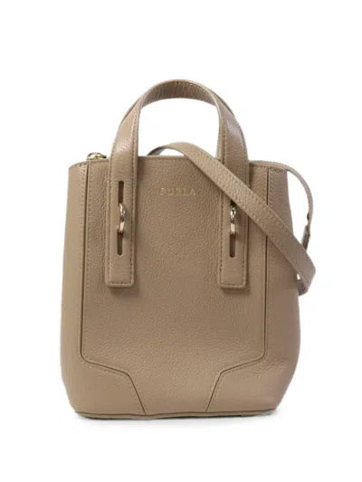 Pre-owned Furla Logo-detail Tote Bag In Neutral