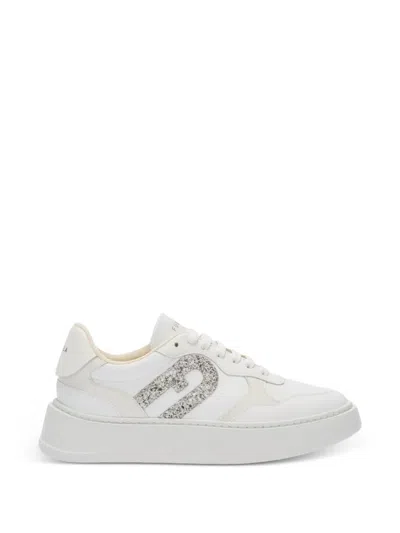 Furla Logo-glitter Sneakers In Animal Print